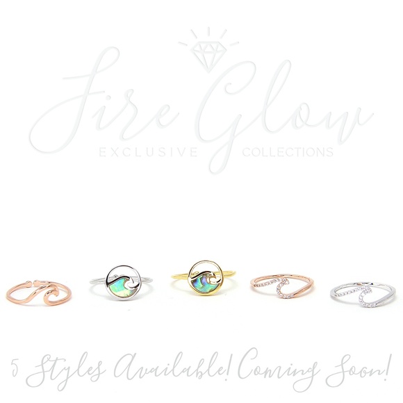 Silver Tone Studded Wave Ring - Picture 2 of 6